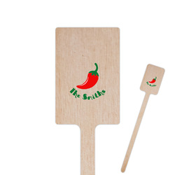 Chili Peppers 6.25" Rectangle Wooden Stir Sticks - Double Sided (Personalized)
