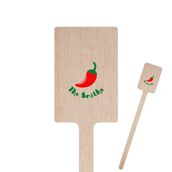Custom Chili Peppers Rectangle Wooden Stir Sticks (Personalized)