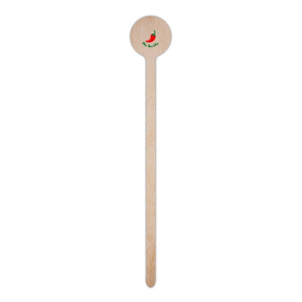 Chili Peppers Wooden 6" Stir Stick - Round - Single Stick