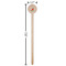 Chili Peppers Wooden 7.5" Stir Stick - Round - Dimensions