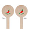 Chili Peppers Wooden 7.5" Stir Stick - Round - Double Sided - Front & Back
