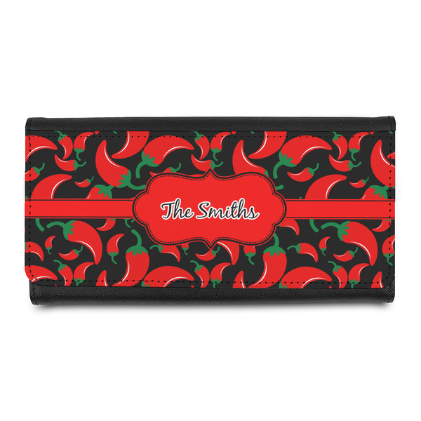 Custom Chili Peppers Leatherette Ladies Wallet (Personalized)