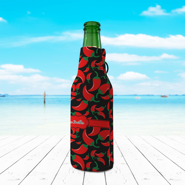 Chili Peppers Zipper Bottle Cooler - LIFESTYLE