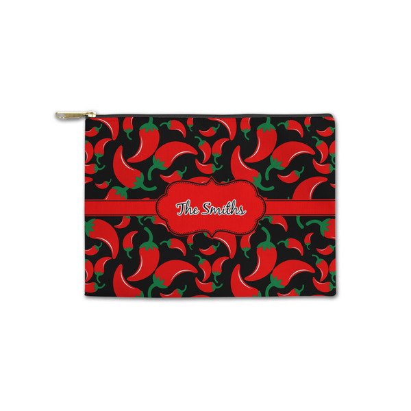 Custom Chili Peppers Zipper Pouch - Small - 8.5"x6" (Personalized)