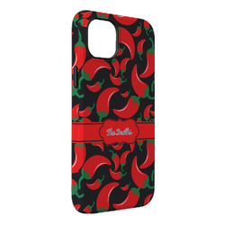 Chili Peppers iPhone Case - Rubber Lined - iPhone 14 Plus (Personalized)