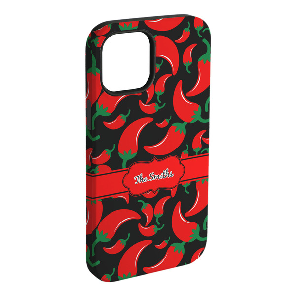 Custom Chili Peppers iPhone Case - Rubber Lined - iPhone 15 Plus (Personalized)