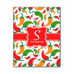 Colored Peppers Wood Print - 11x14 (Personalized)
