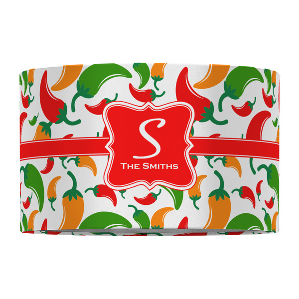 Colored Peppers 12" Drum Lampshade - FRONT (Fabric)