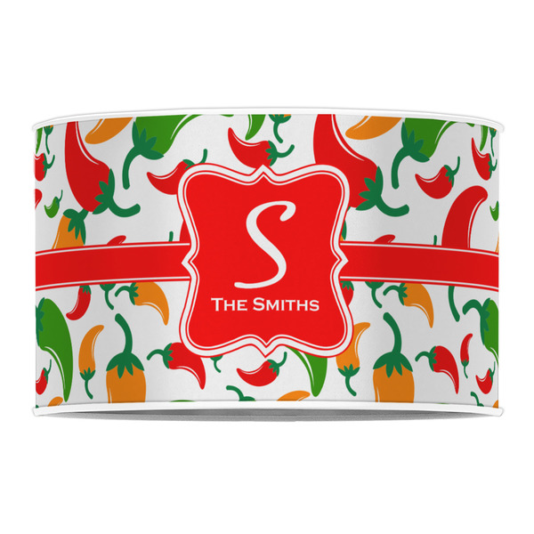Colored Peppers 12" Drum Lampshade - FRONT (Poly Film)