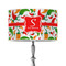 Colored Peppers 12" Drum Lampshade - ON STAND (Poly Film)