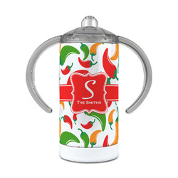 Colored Peppers 12 oz Stainless Steel Sippy Cup (Personalized)