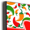 Colored Peppers 12x12 Wood Print - Closeup