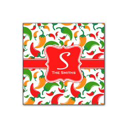 Colored Peppers Wood Print - 12x12 (Personalized)