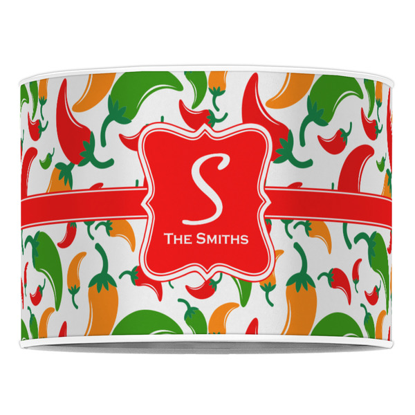 Colored Peppers 16" Drum Lampshade - FRONT (Poly Film)