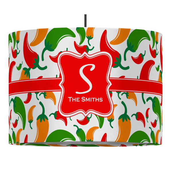 Custom Colored Peppers Drum Pendant Lamp (Personalized)