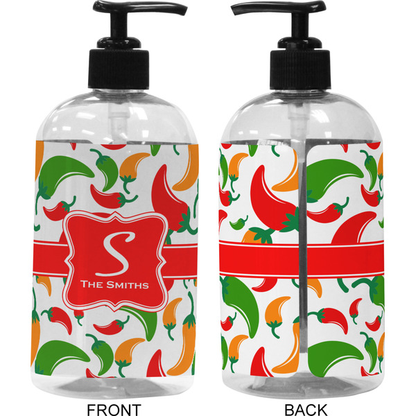 Colored Peppers 16 oz Plastic Liquid Dispenser (Approval)