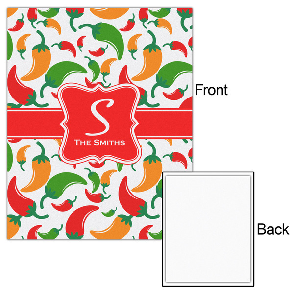 Colored Peppers 16x20 - Matte Poster - Front & Back