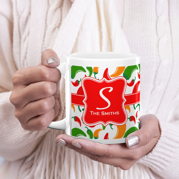 Colored Peppers 20oz Coffee Mug - LIFESTYLE