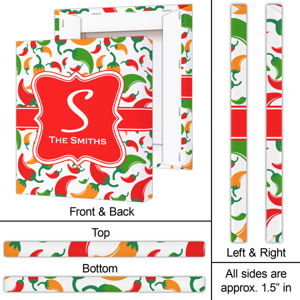 Colored Peppers 20x24 - Canvas Print - Approval