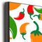 Colored Peppers 20x24 Wood Print - Closeup
