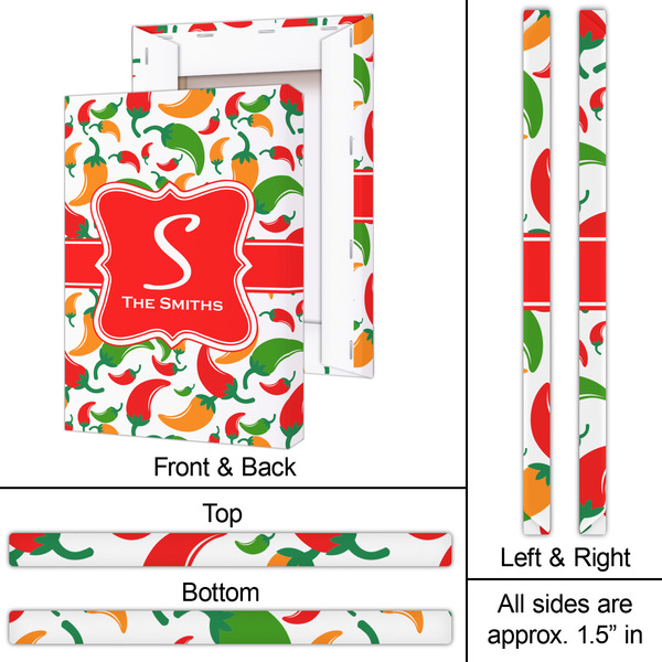 Colored Peppers 20x30 - Canvas Print - Approval