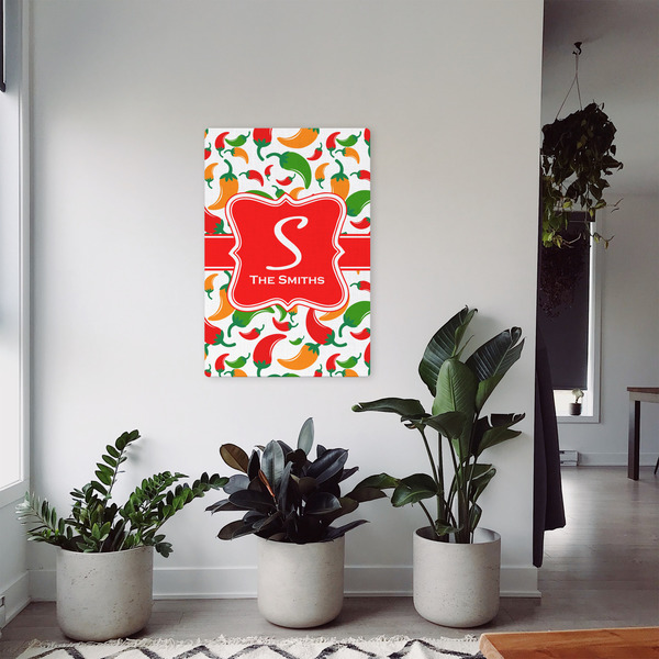 Colored Peppers 20x30 - Canvas Print - In Context