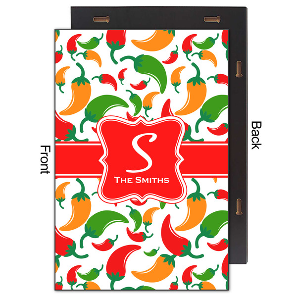 Colored Peppers 20x30 Wood Print - Front & Back View