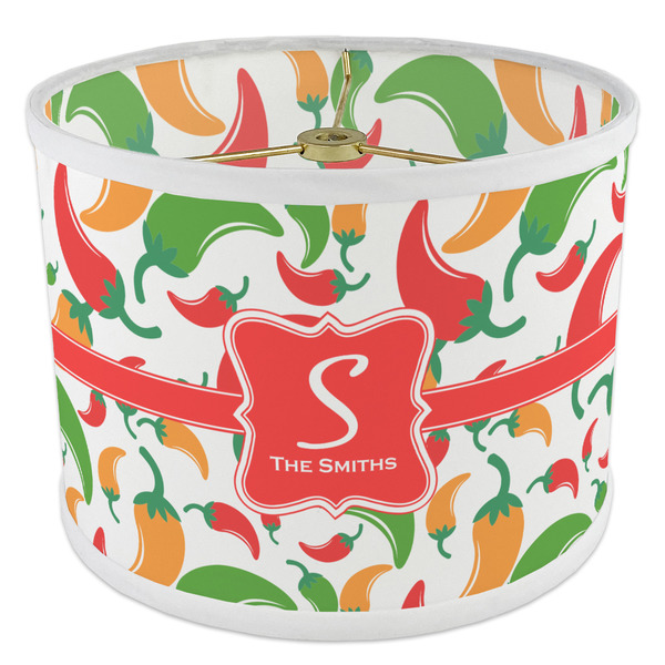 Colored Peppers 8" Drum Lampshade - ANGLE Poly-Film