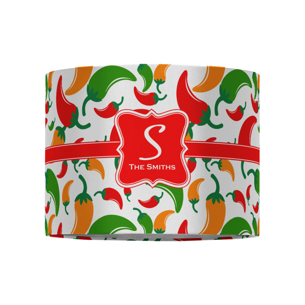 Colored Peppers 8" Drum Lampshade - FRONT (Fabric)