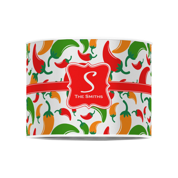Colored Peppers 8" Drum Lampshade - FRONT (Poly Film)