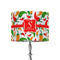 Colored Peppers 8" Drum Lampshade - ON STAND (Fabric)