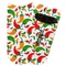 Colored Peppers Adult Ankle Socks - Single Pair - Front and Back