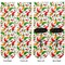Colored Peppers Adult Crew Socks - Double Pair - Front and Back - Apvl