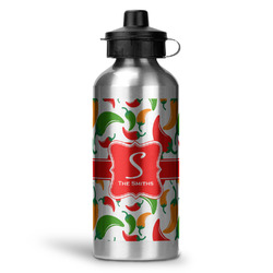 Colored Peppers Water Bottle - Aluminum - 20 oz (Personalized)