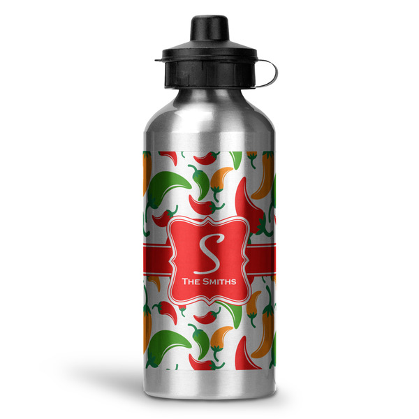 Custom Colored Peppers Water Bottle - Aluminum - 20 oz (Personalized)