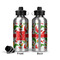 Colored Peppers Aluminum Water Bottle - Front and Back