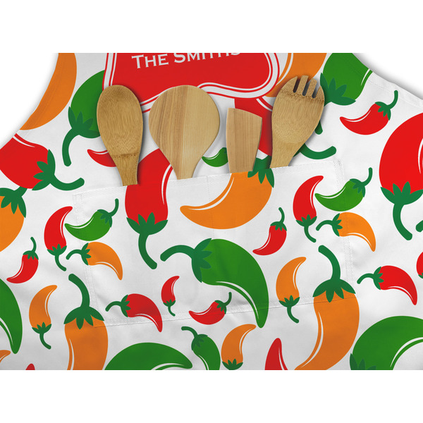 Colored Peppers Apron - Pocket Detail with Props