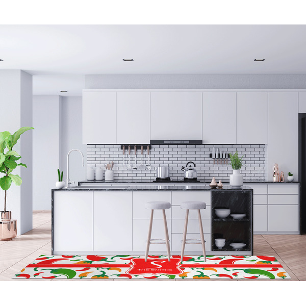 Colored Peppers Area Rug Sizes