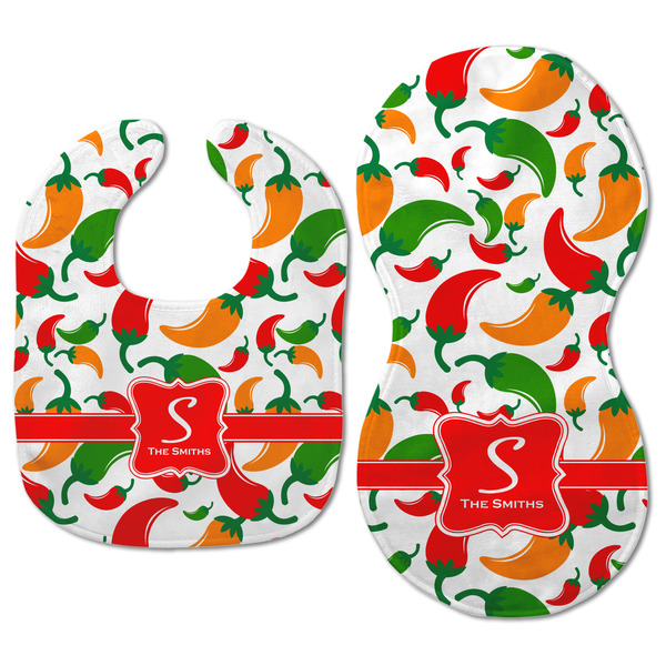 Colored Peppers Baby Bib & Burp Set - Approval (new bib & burp)