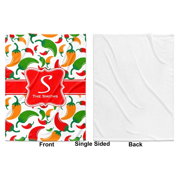 Colored Peppers Baby Blanket (Single Side - Printed Front, White Back)