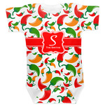 Colored Peppers Baby Bodysuit 6-12 w/ Name and Initial