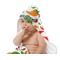 Colored Peppers Baby Hooded Towel on Child