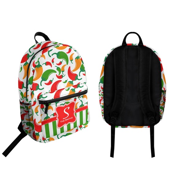 Colored Peppers Backpack front and back - Apvl