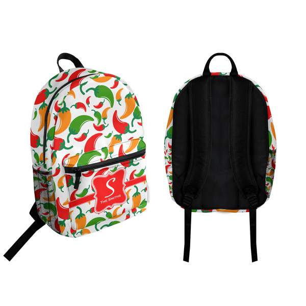 Colored Peppers Backpack front and back - Apvl