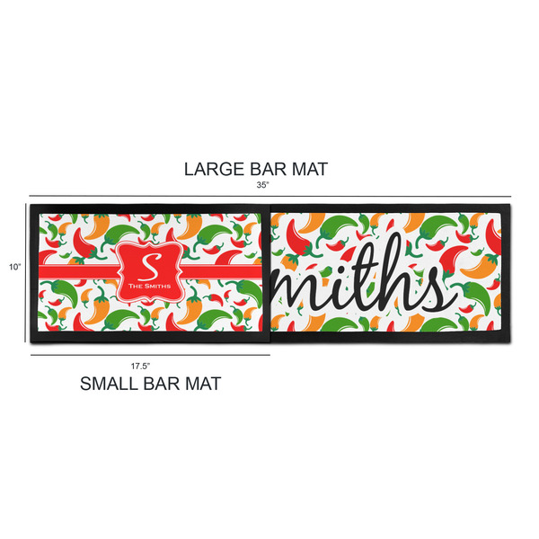 Colored Peppers Bar Mats - Sizing Chart
