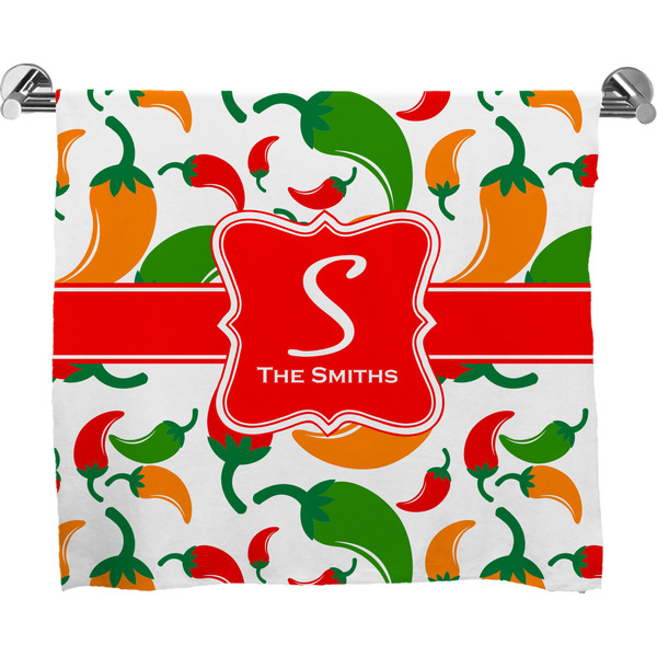 Custom Colored Peppers Bath Towel (Personalized)