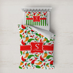 Colored Peppers Duvet Cover Set - Twin XL (Personalized)