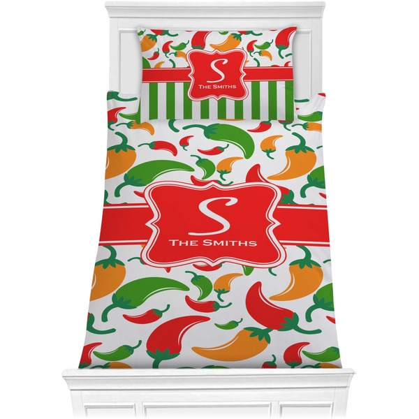 Custom Colored Peppers Comforter Set - Twin XL (Personalized)