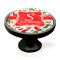 Colored Peppers Black Custom Cabinet Knob (Side)