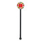 Colored Peppers Black Plastic 5.5" Stir Stick - Round - Single Stick